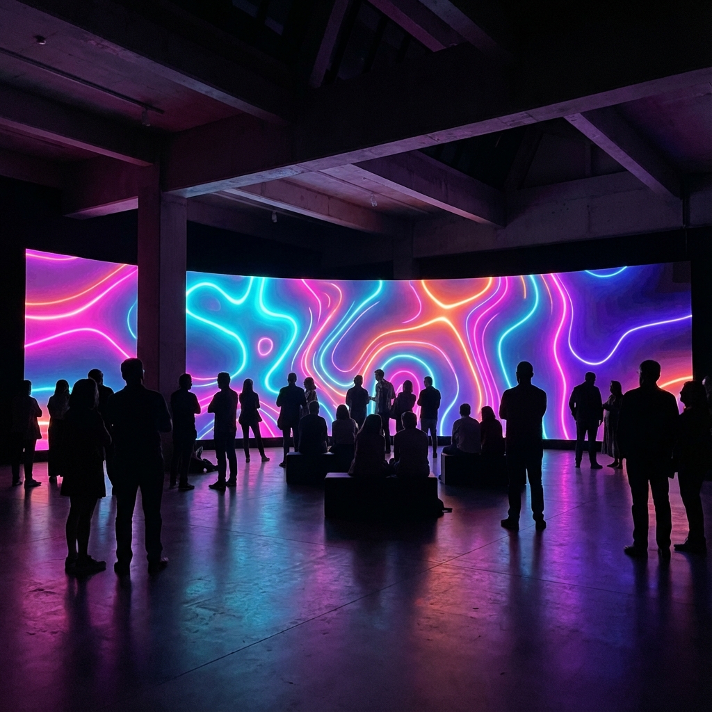 Colorful LED Wall Display